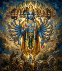 Krishna Arjuna in Mahabharata War Wall Art