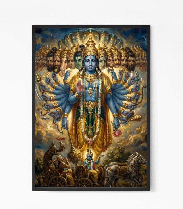 Krishna Arjuna in Mahabharata War Wall Art