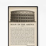 Man In The Arena Quote Wall Art