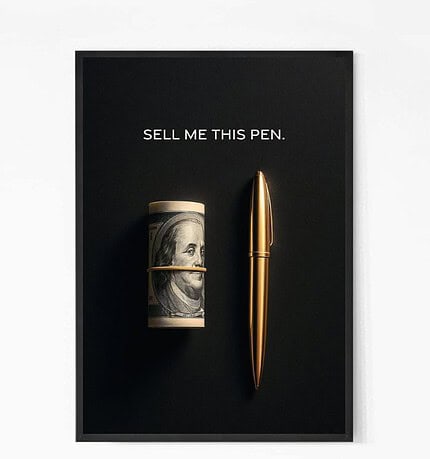 Sell Me This Pen Quote Wall Art