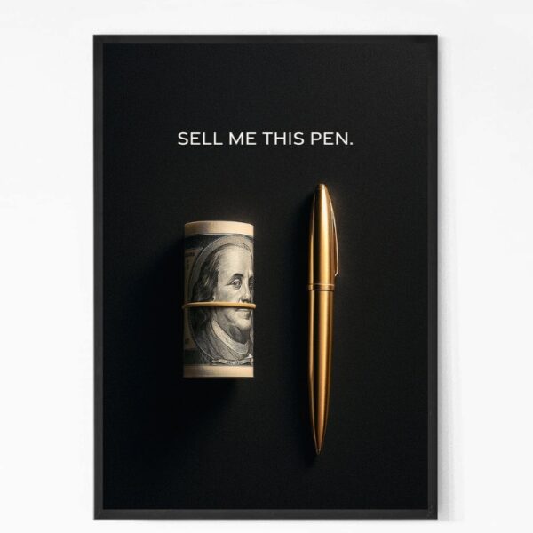Sell Me This Pen Quote Wall Art