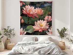 Buy Lotus Pond Tapestry Wall Art