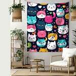 Buy Cute Kitty Tapestry Wall Hang