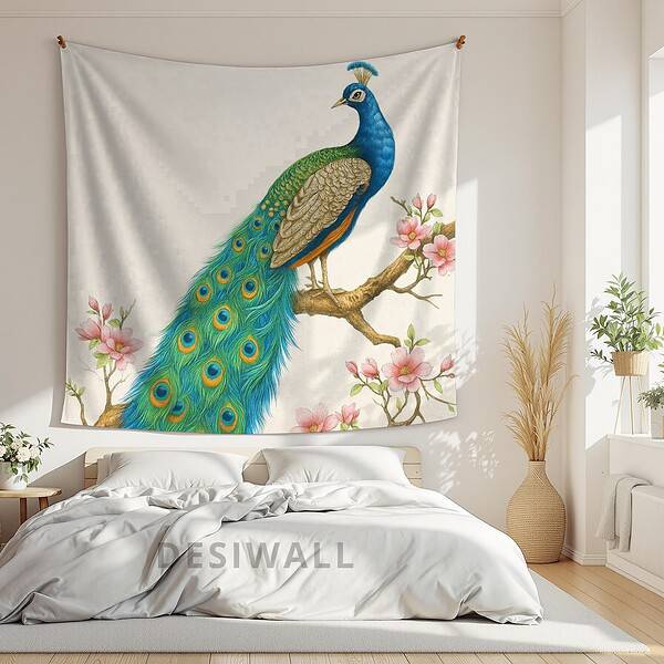 buy peacock painting wall tapestry