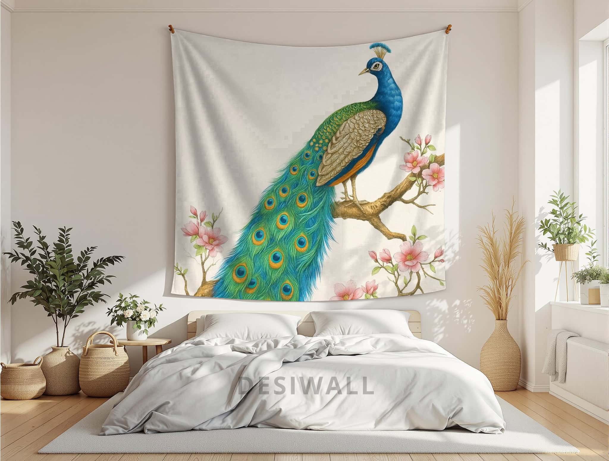 buy peacock painting wall tapestry