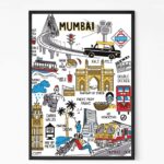 Mumbai Map Wall Art