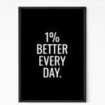 One Percent Better Everyday Quote wall art